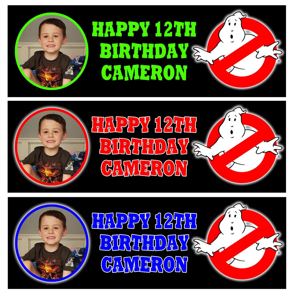 GHOSTBUSTERS Personalised Birthday Banner Ghostbusters | Etsy