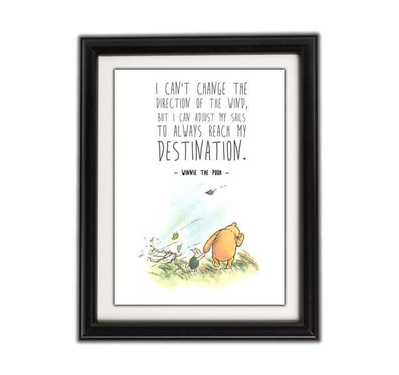 WINNIE THE POOH Famous Quote Print Fully Framed Choice of | Etsy