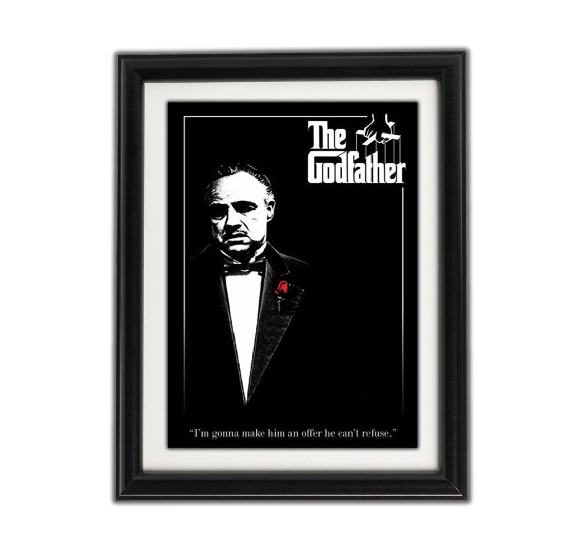 GODFATHER DVD Cover Framed Print Godfather Movie Wall Framed Etsy