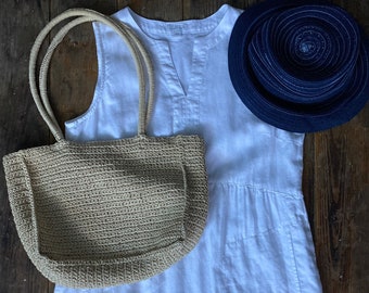 j jill white linen dress