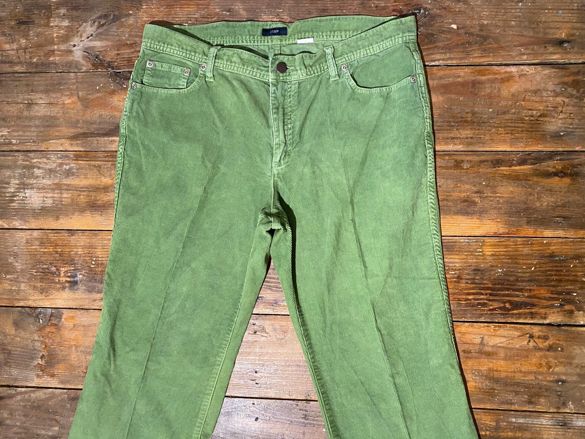 J. Crew green corduroy pants // Women's Size 12 // J. Crew Etsy