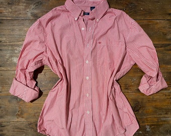 Red Stripe Button - Etsy