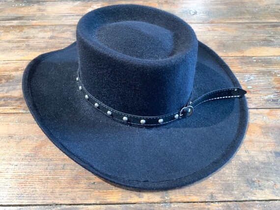 Black Felt Pigalle Cowboy Hat // Size 6 