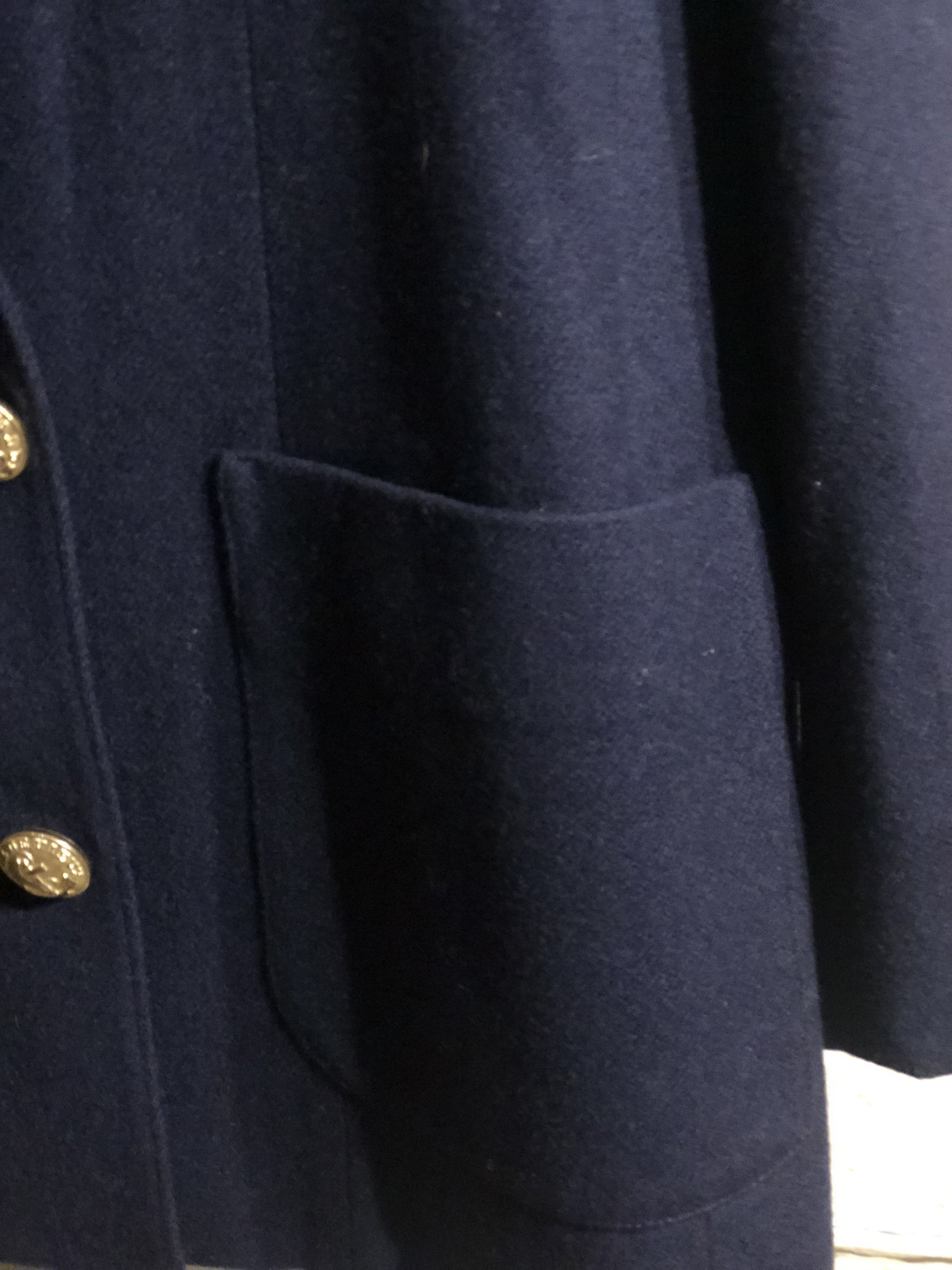 La Bonne vintage navy blue double breasted blazer with crest | Etsy