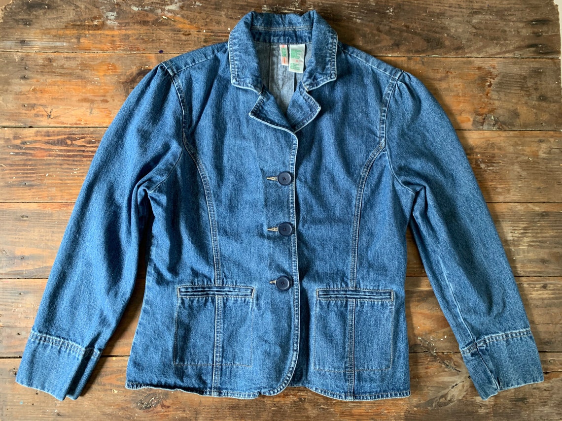 Vintage Bill Blass denim jacket // Women's Size Medium // | Etsy