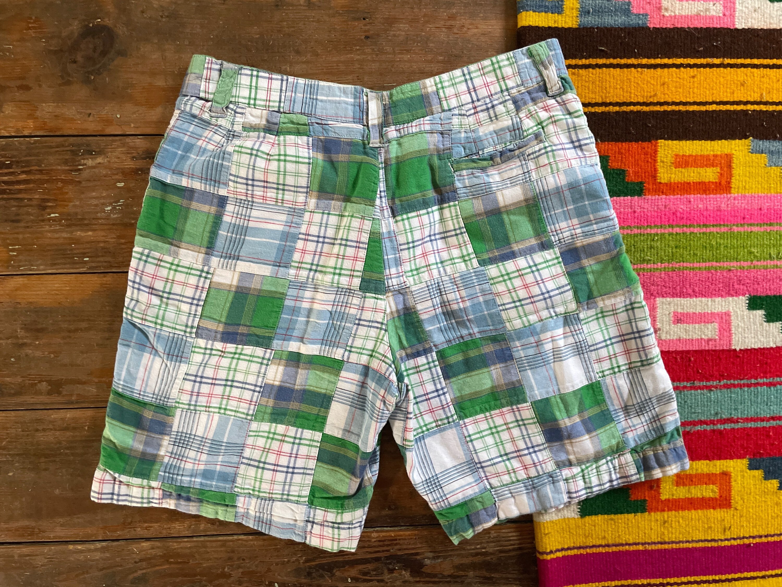 Madras plaid preppy bermuda shorts // Women's Size 6 // Etsy