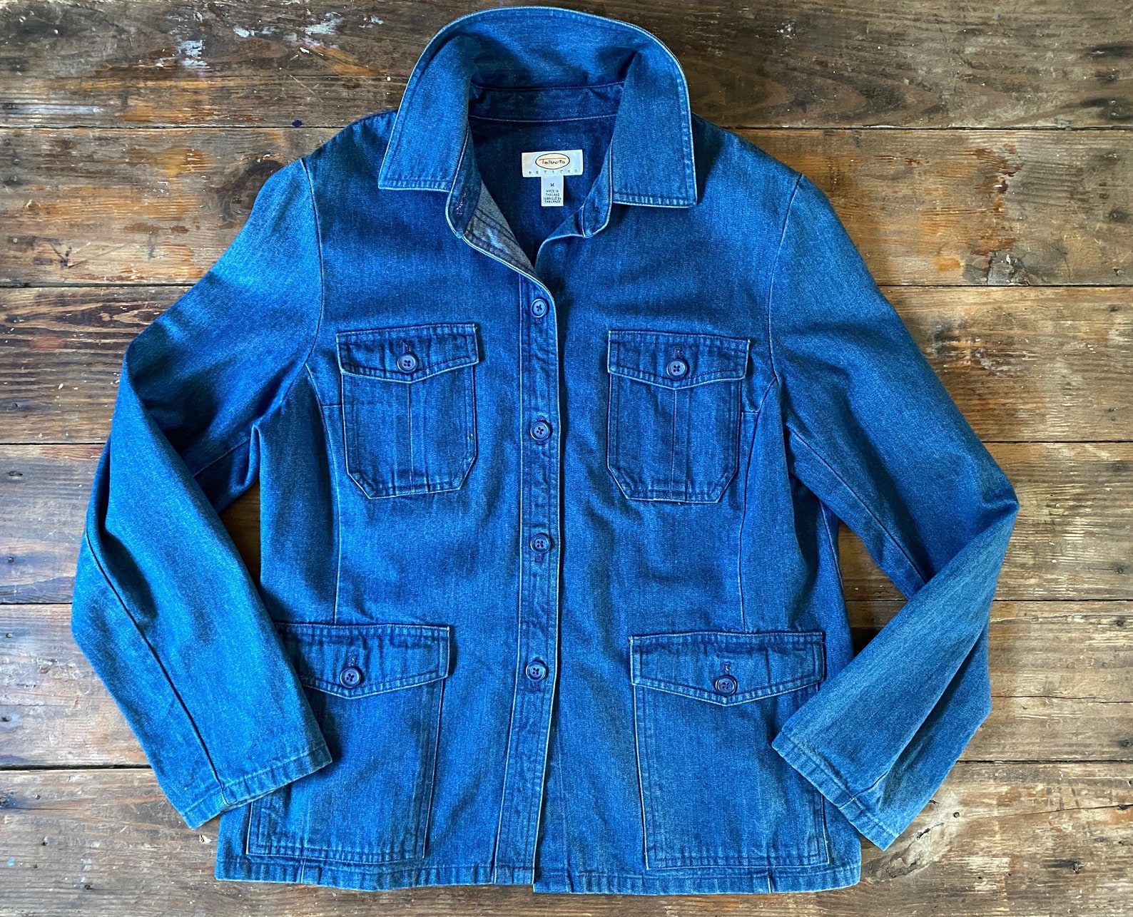Talbot's denim barn jacket // Women's Size Medium // | Etsy
