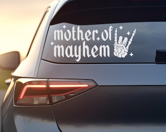 Mother of Mayhem Vinyl Decal: Playful Mom Life Humor (Multi Colors/Sizes)