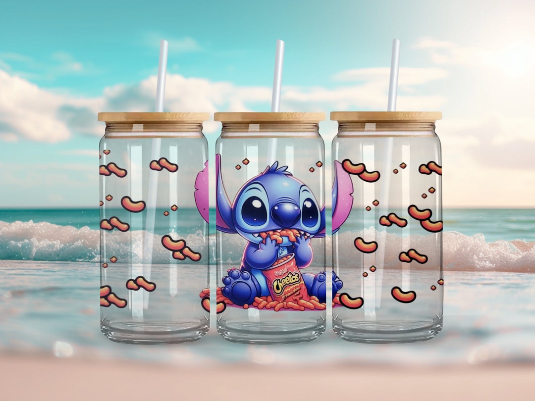 Stitch Eating Hott Cheetos Cup, Stitch Eating Hott Cheetos Glass ...