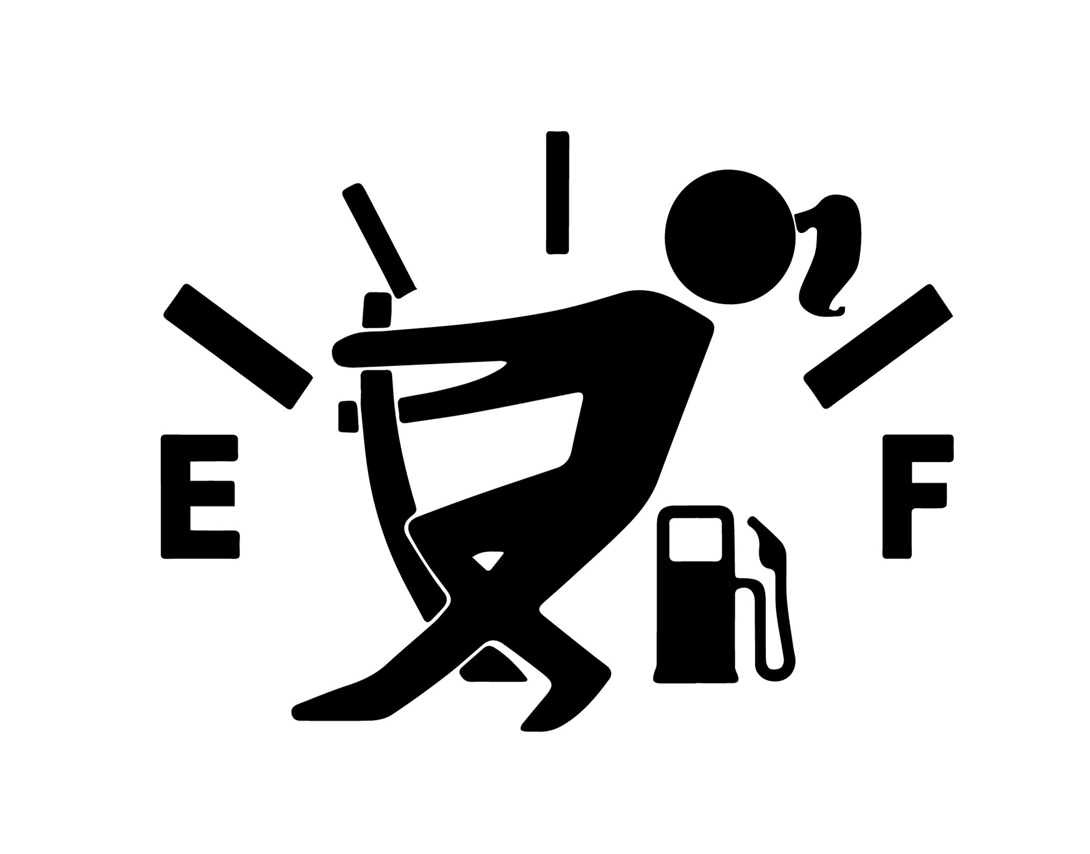 Vehicle Gas Door Decal Female Etsy