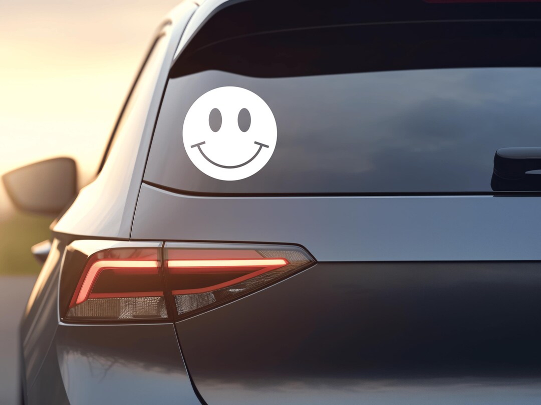 Smiley Face Vinyl Sticker: Matte Black - (multi Colors/sizes Fits Cars ...