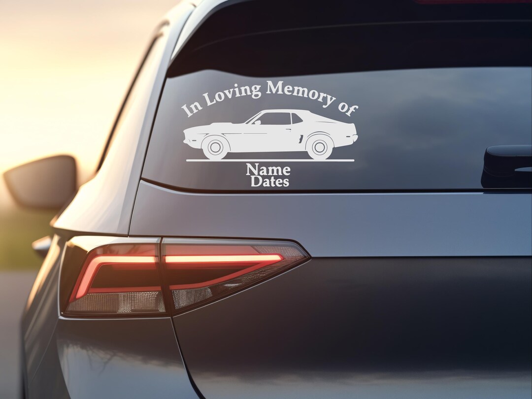 In Loving Memory Custom Vinyl Decal – Personalized Memorial Sticker for ...