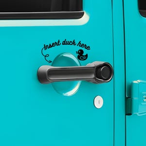 Insert Duck Here Vinyl Decal – Funny Car, Laptop, Jeep Decor