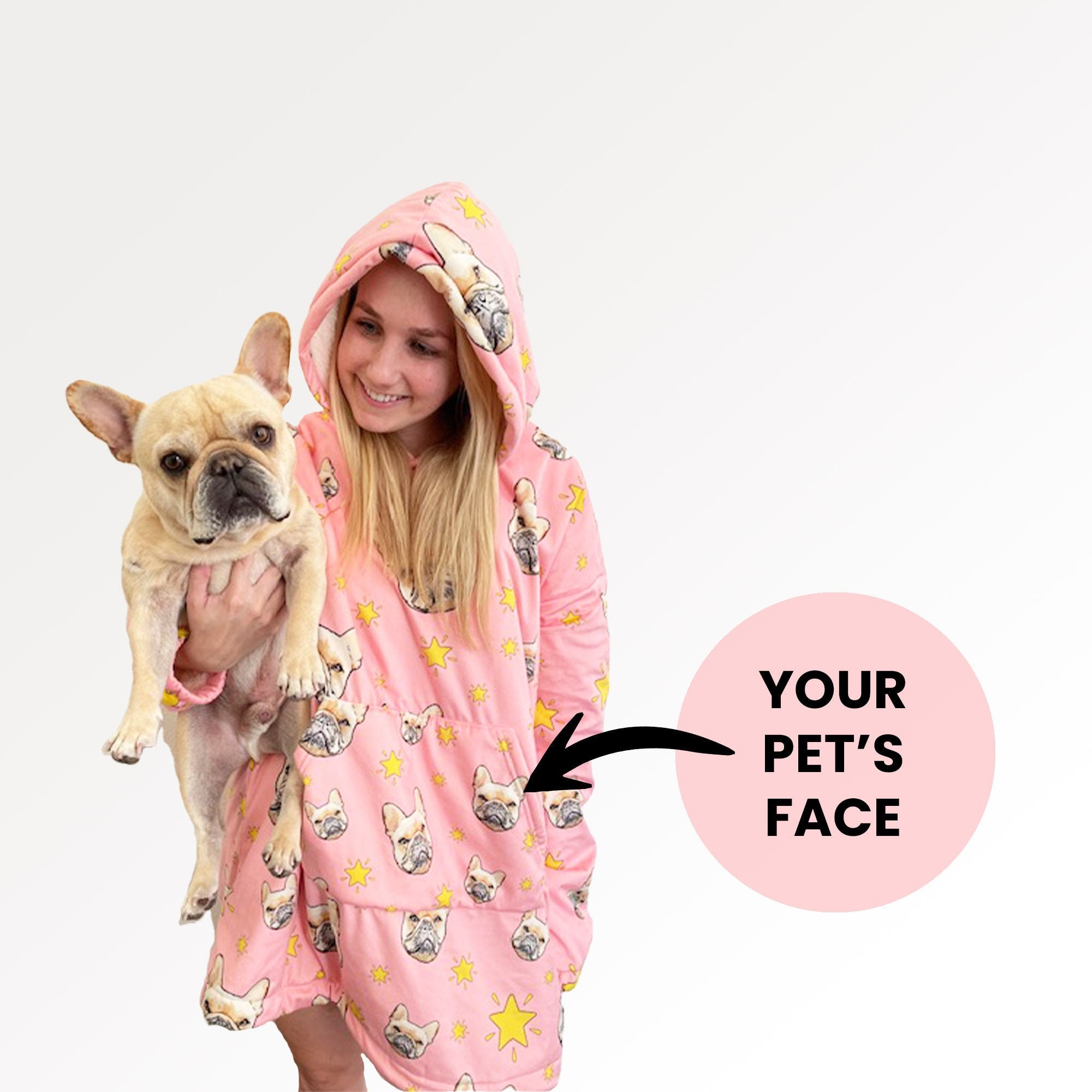 OVERSIZED HOODIE BLANKET Custom Dog Mom Hoodie w/ Your Etsy