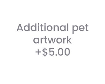 Additional Pet Artwork - Add on to existing orders