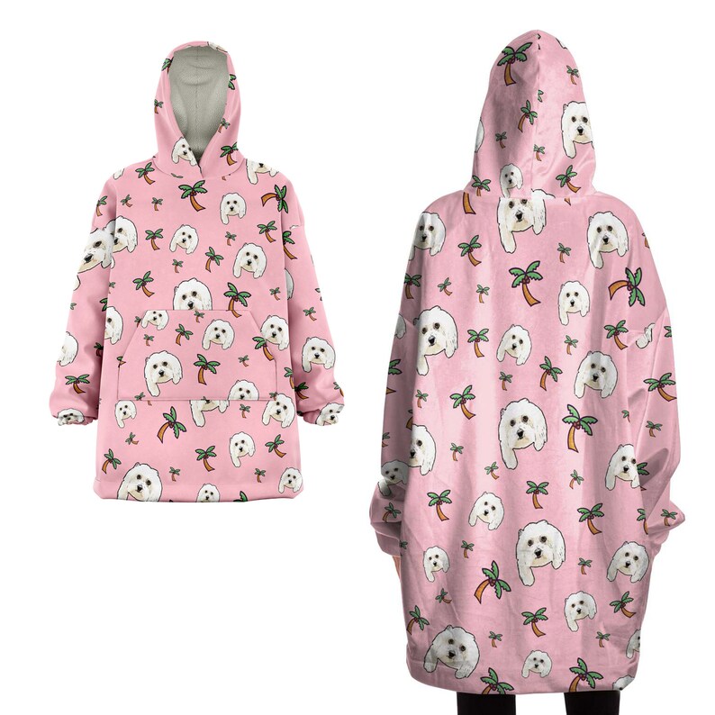OVERSIZED HOODIE BLANKET Custom Dog Mom Hoodie W/ Your Etsy