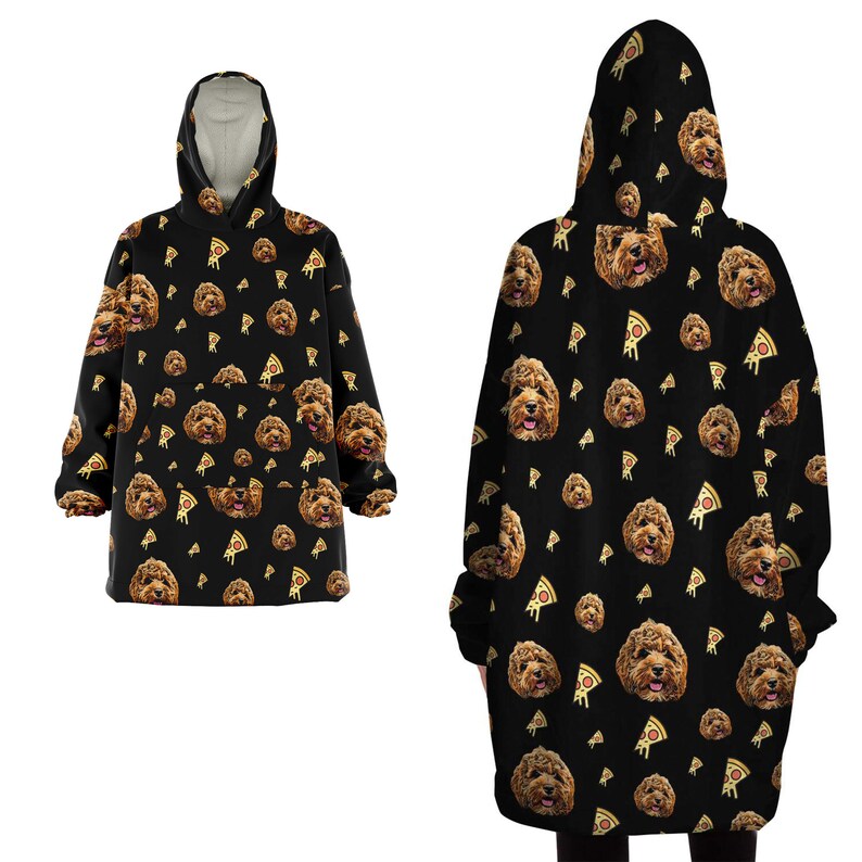 OVERSIZED HOODIE BLANKET Custom Dog Mom Hoodie W/ Your Etsy
