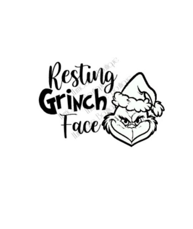 Resting Grinch Face SVG SVG File Jpg Png. | Etsy