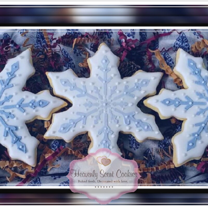 Snowflake Cookies - Etsy