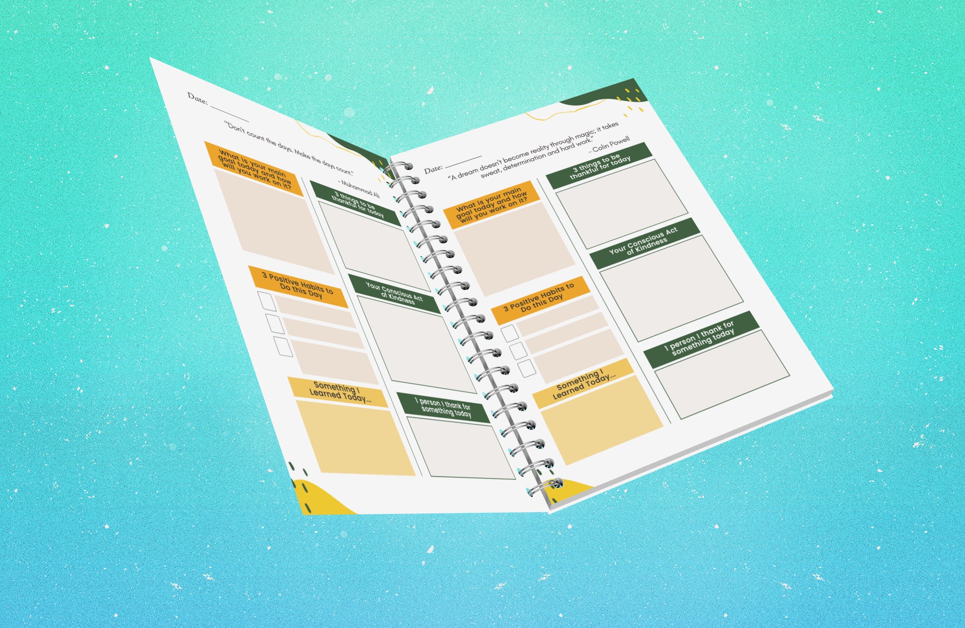 Printable Positive Thinking Journal 90 Days COLOR - Digital Download - Etsy