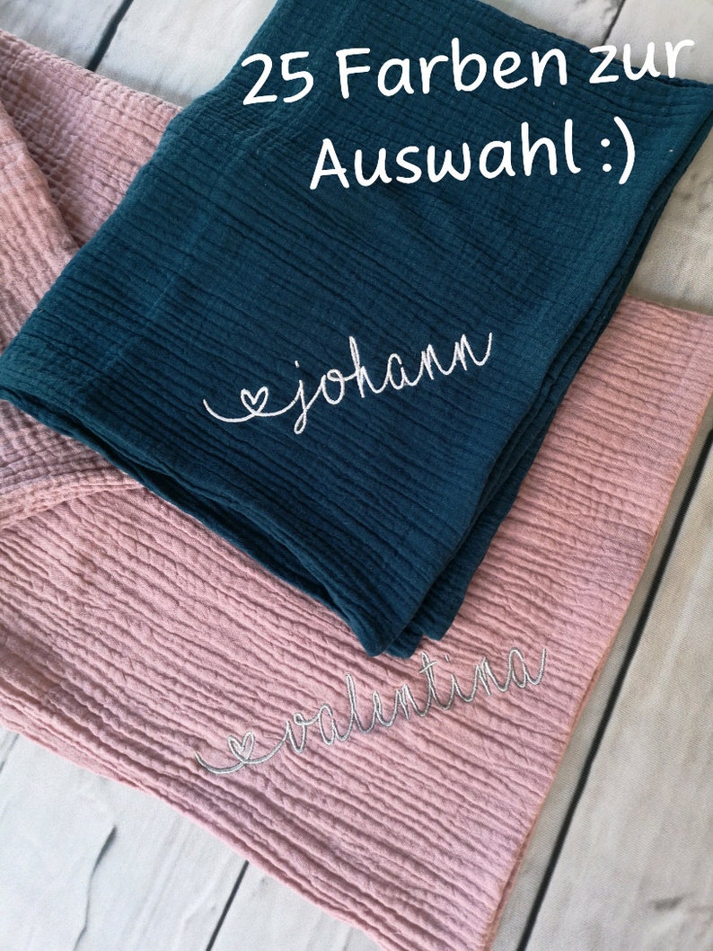 Burp cloth made of muslin personalized with name image 4