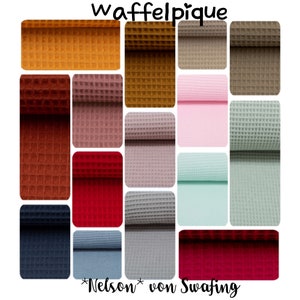 Waffelpique Uni NELSON Meterware 152cm breit Öko-Tex© 230g/qm Bild 6