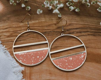 Brass Circle Earrings