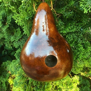 Gourd Birdhouse Stained Handmade image 7