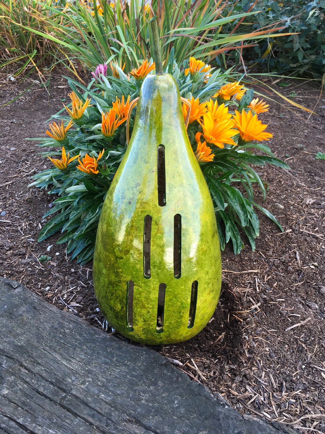 Handmade Stained Gourd Butterfly House Etsy