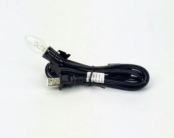 6′ Plug-in Light Cord w/ Switch and Socket (metal prong type) READY TO SHIP