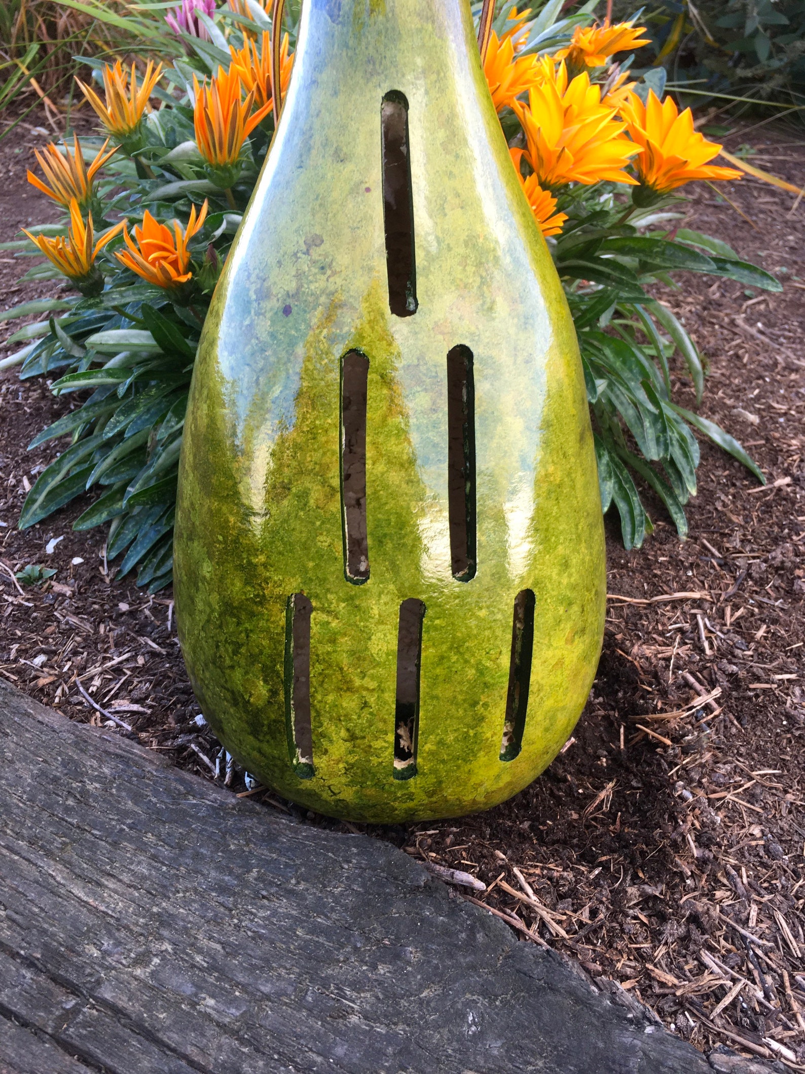 Handmade Stained Gourd Butterfly House Etsy