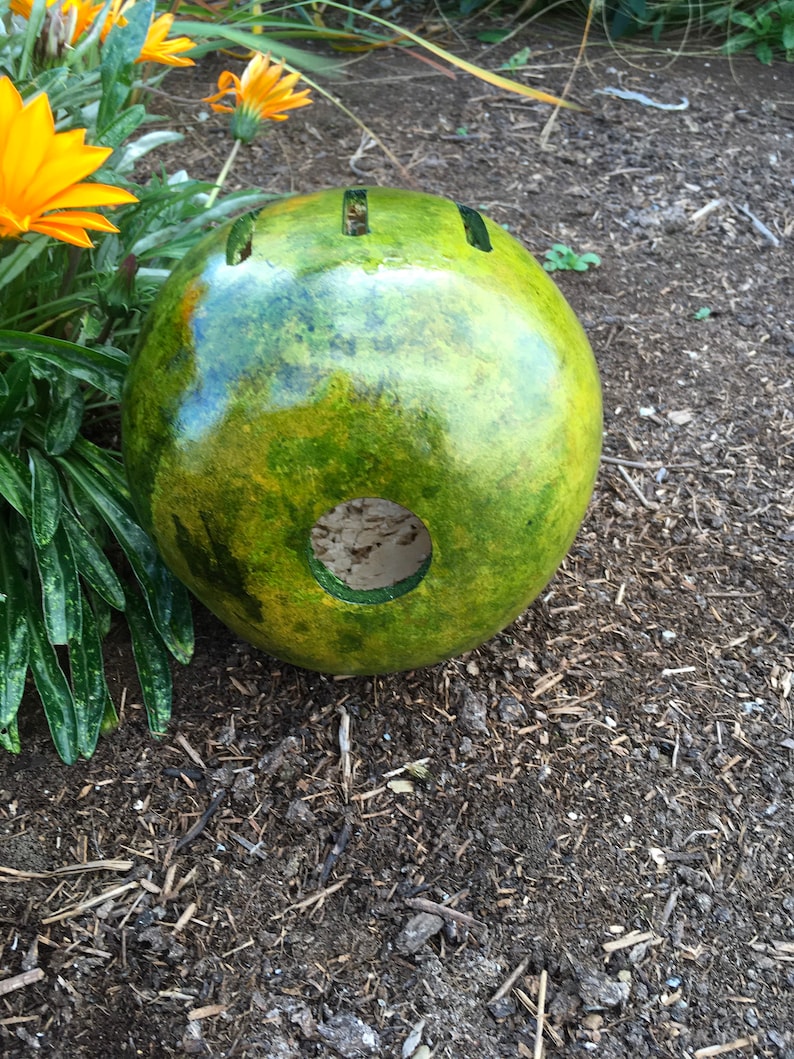 Handmade Stained Gourd Butterfly House Etsy