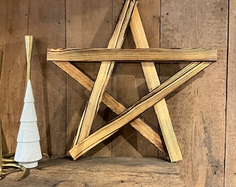 Wood Lathe Burned Star Medium Hancrafted in Lancaster, Pa