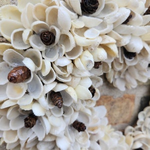 Handcrafted Florida Shell Flower Wreath Decor Heart - Etsy