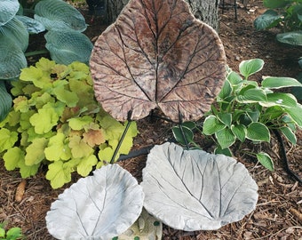 Paint Your Own Cement Rhubarb Leaf