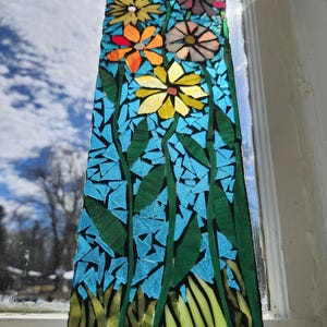 Handcrafted Stained Glass Mosaic Suncatcher Panel