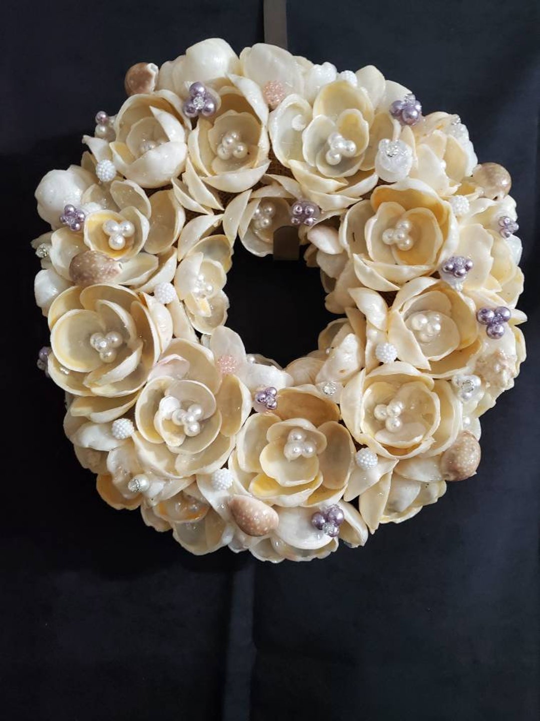 Handcrafted Shell Flower Wreath-centerpiece - Etsy