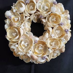 Handcrafted Shell Flower Wreath-Centerpiece