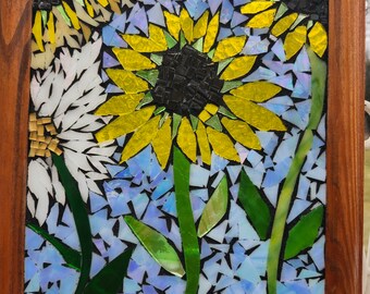 Handcrafted Sunflower Mosaic/ Sun Catcher