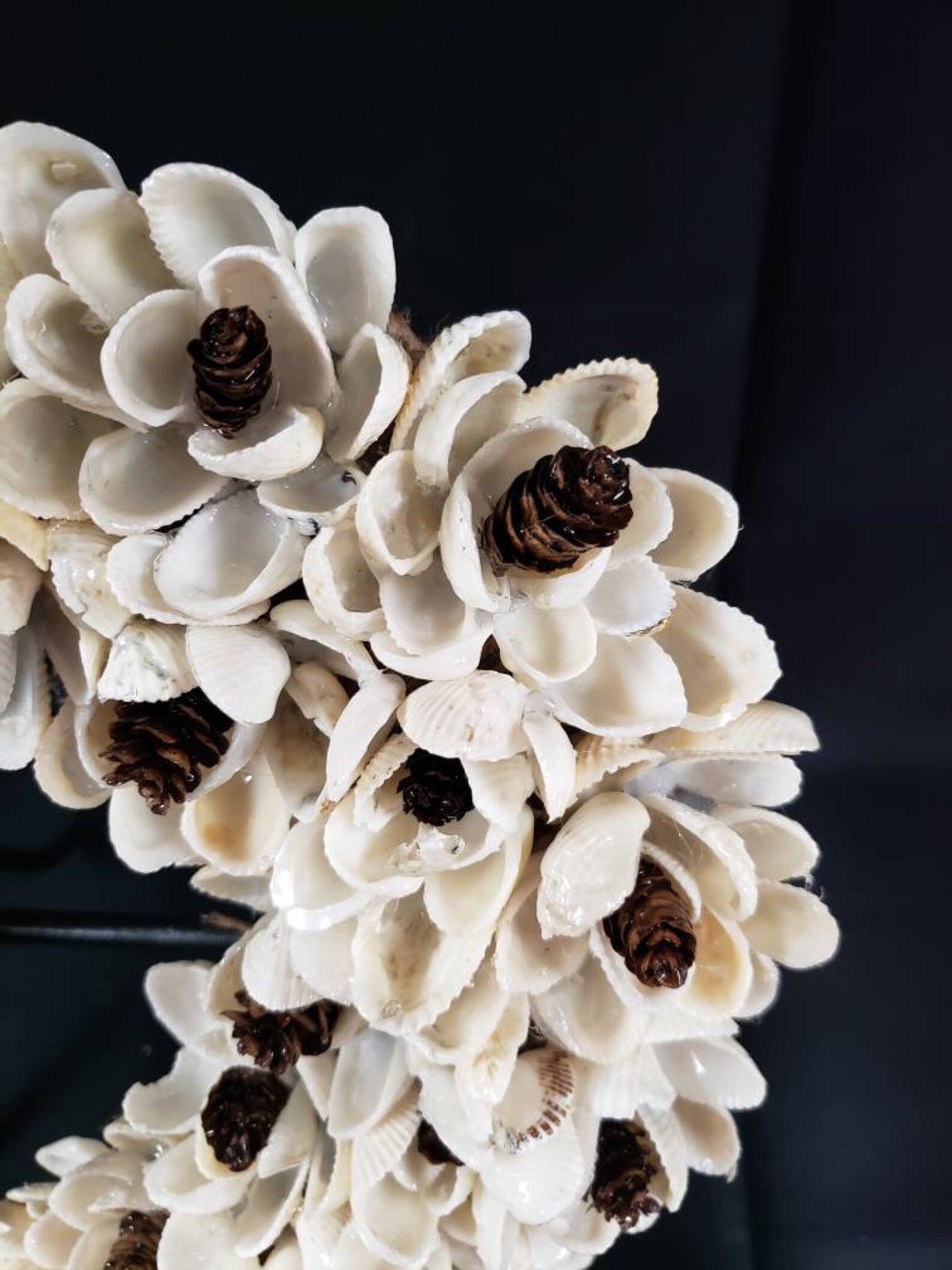 Handcrafted Florida Shell Flower Wreath Decor Heart - Etsy