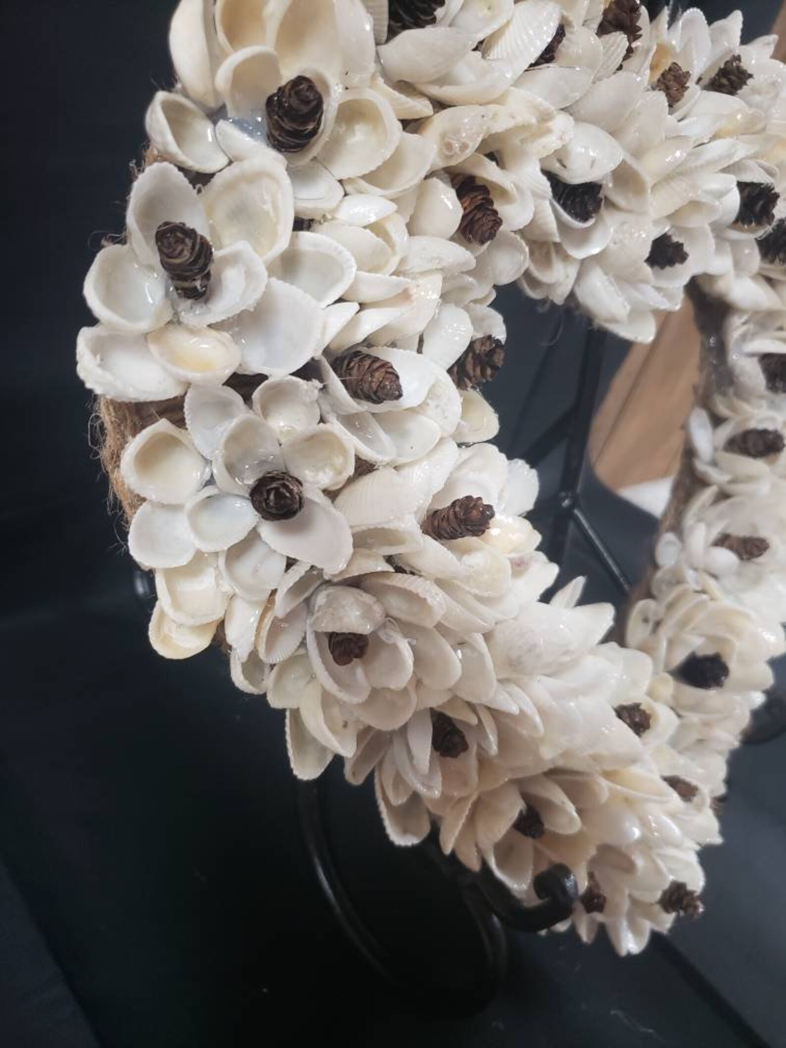 Handcrafted Florida Shell Flower Wreath Decor Heart - Etsy