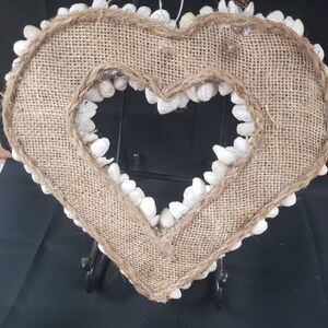Handcrafted Florida Shell Flower Wreath Decor Heart - Etsy