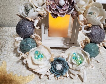 Handcrafted Shell Flower Wreath-centerpiece | Etsy