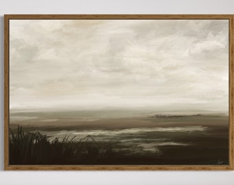 Landscape Painting Minimal Abstract Modern Digital Print Downloadable - Print at Home Art