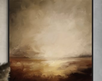 Abstract Landscape Oil Painting Print: Nature Scenery Wall Art (Digital Download)