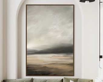 Abstract Landscape Art Print: Neutral Tones (Digital Download)