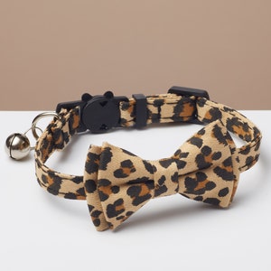 Dog and Cat Bow Tie Accessory - Luxury Brown Pet Elasticated Small