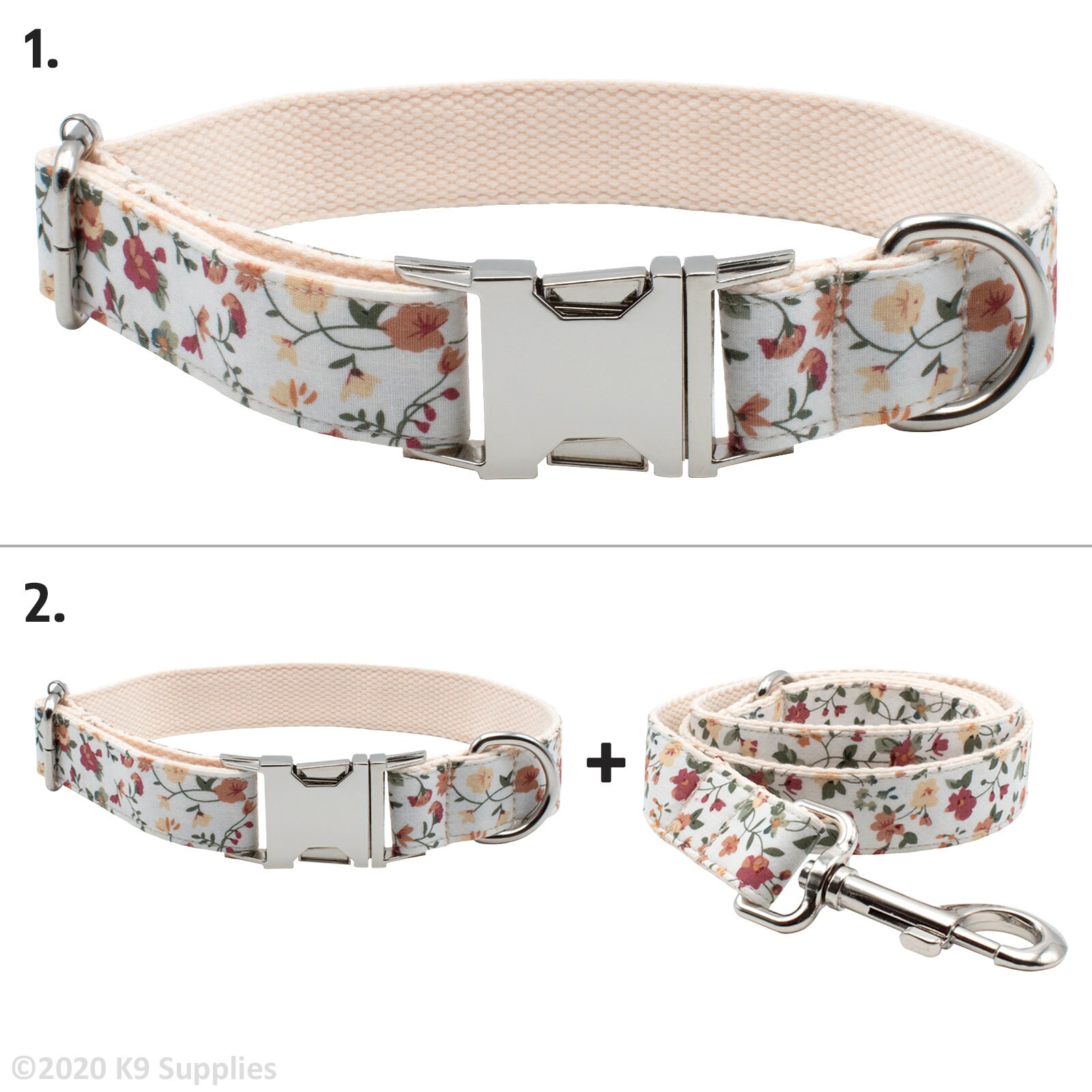 Luxury Dog Collar with Strong Silver & Rose Gold Metal Buckle Etsy