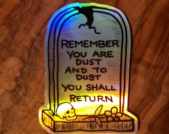 Holographic Tombstone Sticker