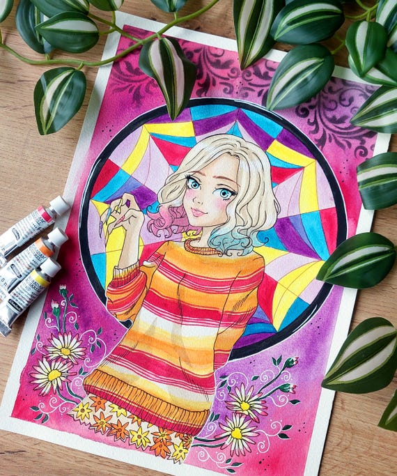 Wednesday@イーニッド・シンクレア、ファンアート Enid Sinclair, Wednesday, Art Print, Picture, Fan Art - Etsy